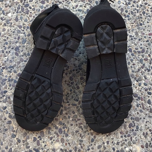 FRYE Allison Leather Combat Boots Black Size 8.5 - Picture 8 of 9